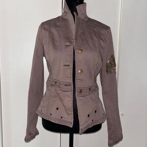 light brown collared jacket